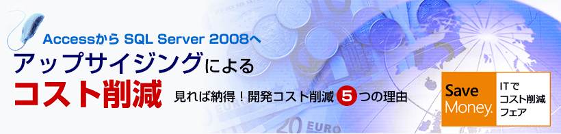 AccessからSQL Server2008へ　アップサイジングによるコスト削減