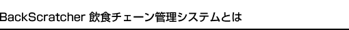 BackScratcher飲食チェーン管理システムとは